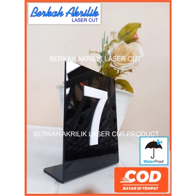 akrilik no meja acrylic tahan air hurup timbul