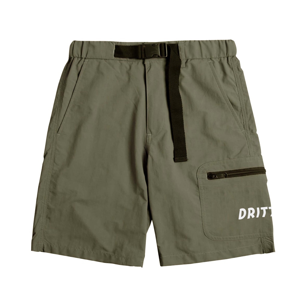 Dritto BoardShort - ShortBoard QMind Celana Pendek Unisex - Olive