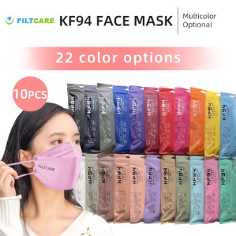 MASKER KOREA KF94 MASKER 4 PLY DENGAN SATU TALI WARNA YANG BERAGAM MASKER WARNA SOFT