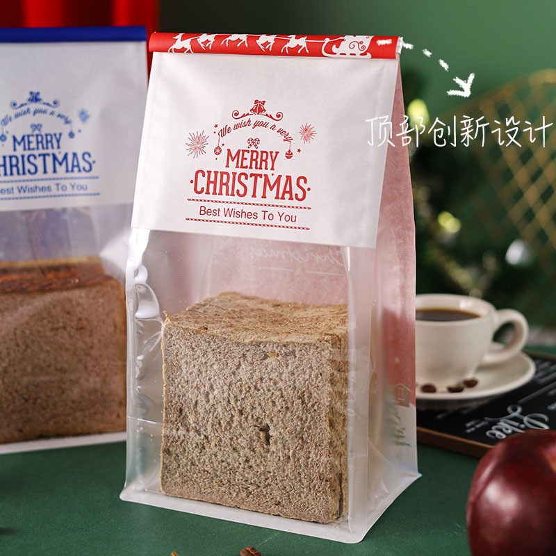 PLASTIK ROTI TAWAR/KEMASAN HAMPERS ROTI NATAL MERRY X MAS PR-N1