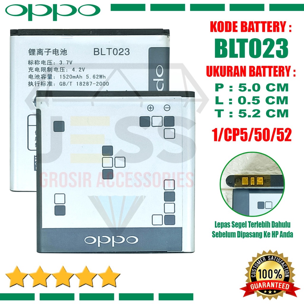 Baterai Battery Original BLT023 BLP023 For tipe OPPO A91 , X905 , R807 , R811