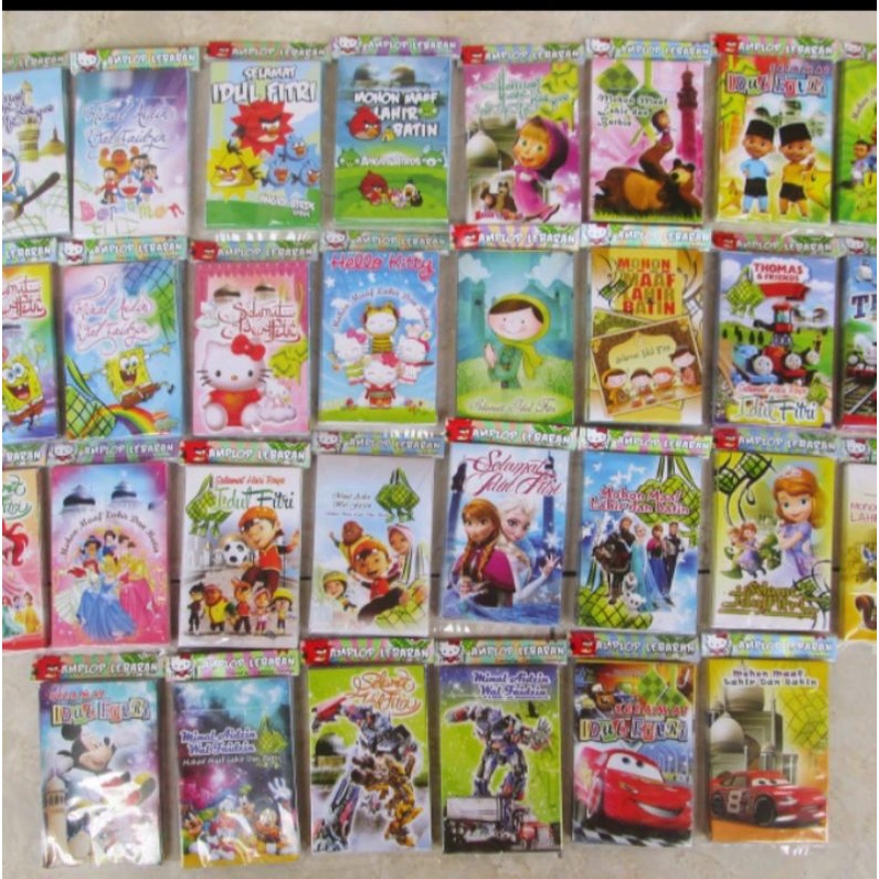 

Amplop lebaran angpao Lebaran Idul Fitri Campur Karakter (isi 10 pcs) terlaris