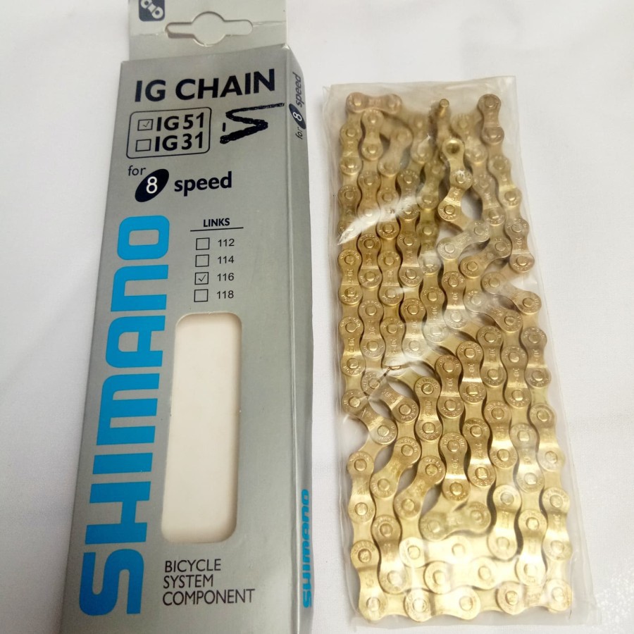 RANTAI SHIMANO IG51 / 8 SPEED GOLD