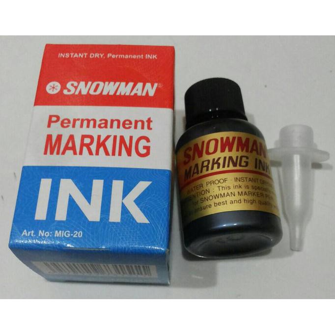 

Barang Berkualitas Refill Ink Snowman Permanent Marking / Isi Ulang Tinta Permanen DISKON