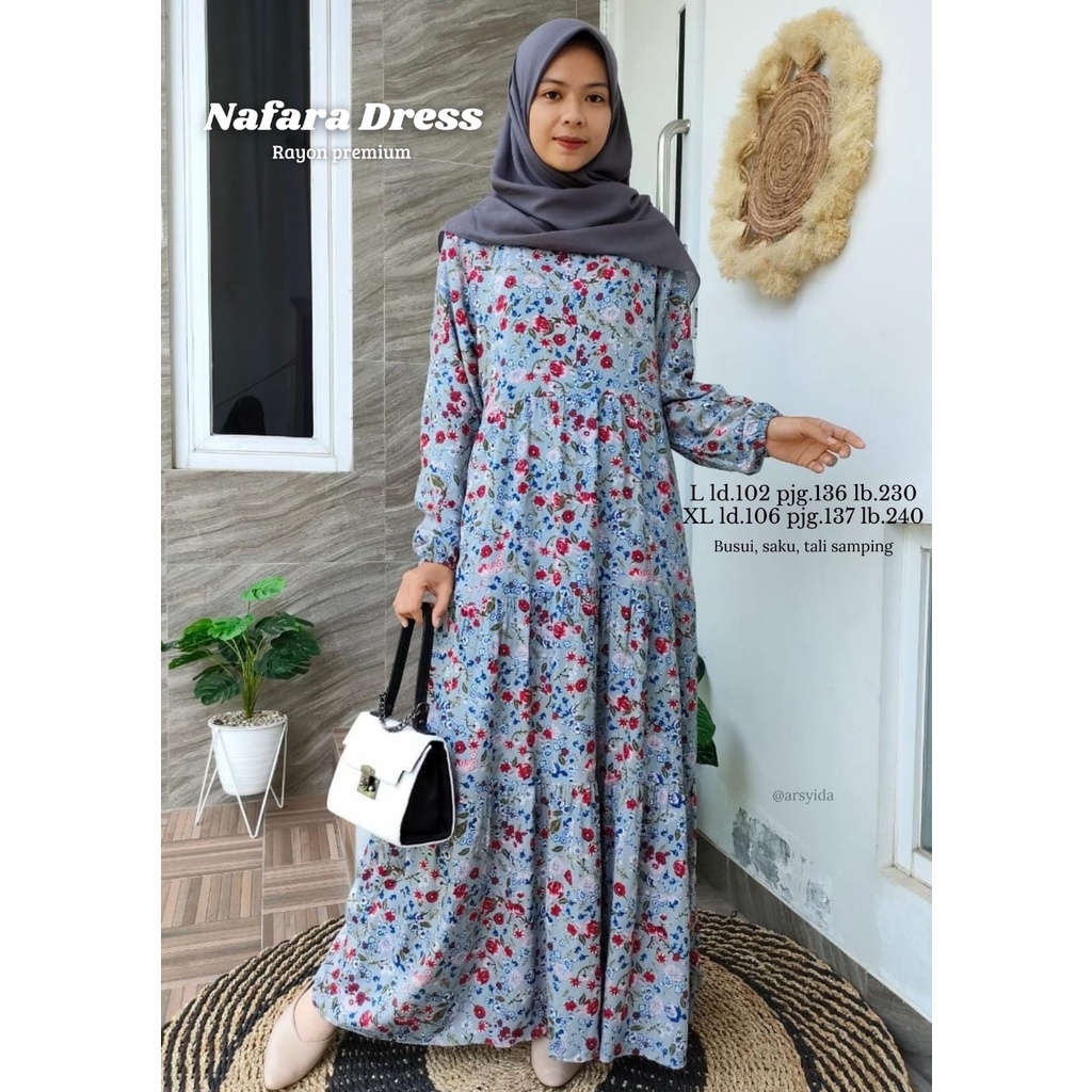 Homey Dress Rayon Motif/ Gamis Rayon Exclusive