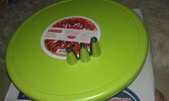 Meja Putar Dekorasi Cake Kue / Lazy Susan Meja Putar Spuit Dekorasi Kue Cake Warna Disesuaikan Stok