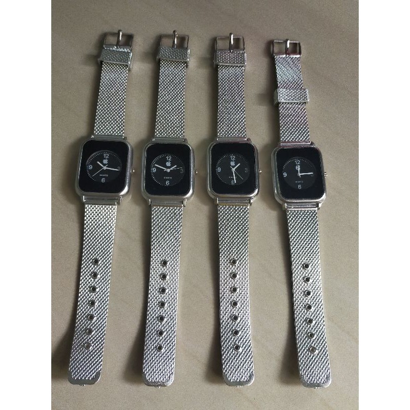 jam tangan cewek kotak tali karet