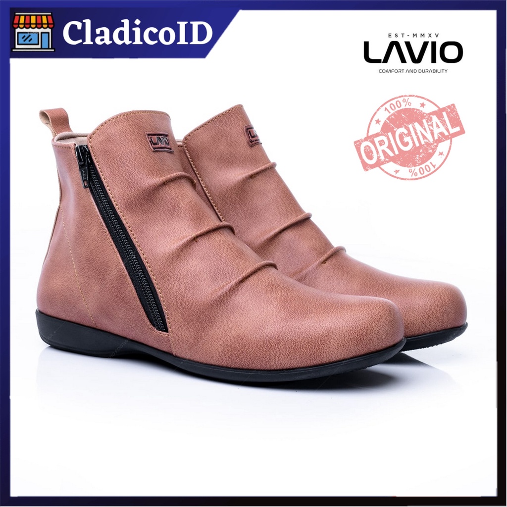 Sepatu Wanita Model Boot Cewe Fashion Korea Lavio Vania Original Bahan High Quality Spatu Cewek Terbaru