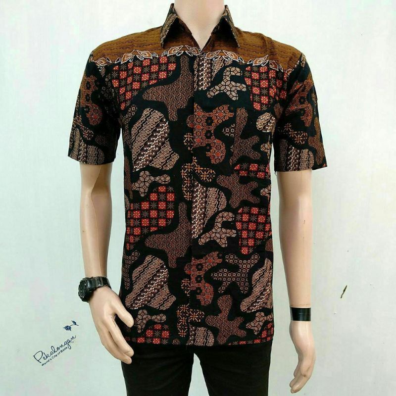 (COD) PROMO KEMEJA BATIK PRIA SIZE M L XL BSWART BATIK HRBO26 kenongo Hem