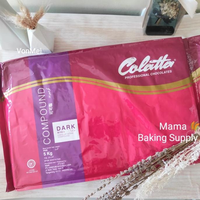 

COLATTA Chocolate Compound Dark Cokelat Coklat Hitam 250 gr Repack