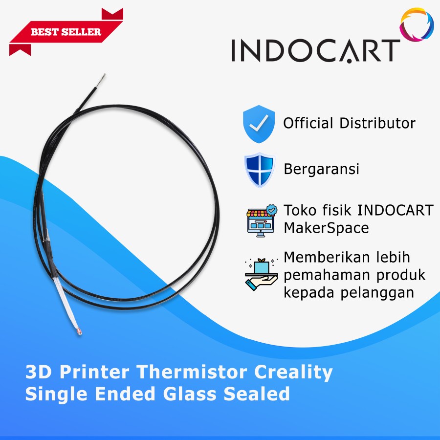 INDOCART Thermistor 3D Printer-Creality-Single Ended Glass Sealed