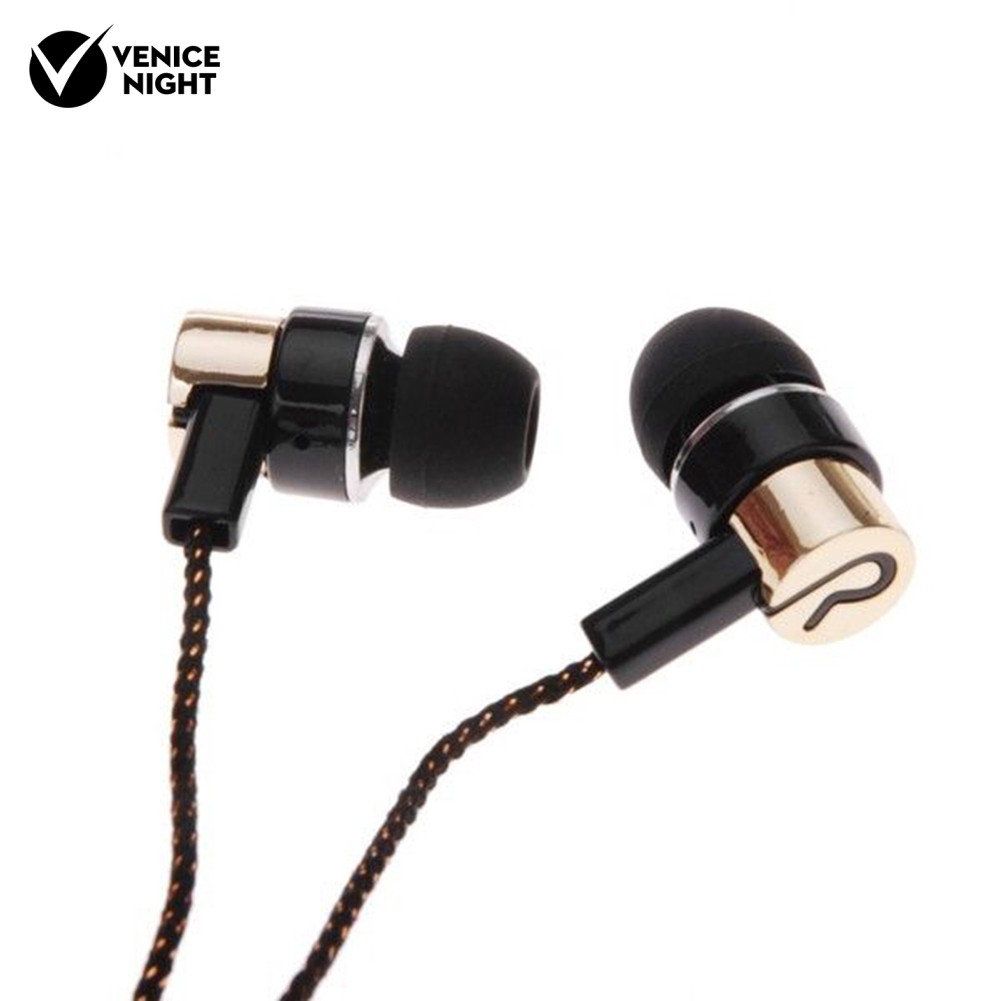 Earphone In-Ear Stereo Bass Bahan Metal dengan Jack 3.5mm