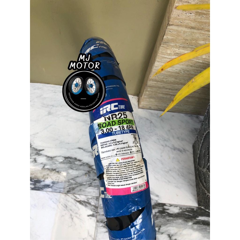 Ban IRC NR25 ukuran 3.00 ring 18 HARGA SATUAN TUBETYPE/NON TUBELESS ASLI IRC