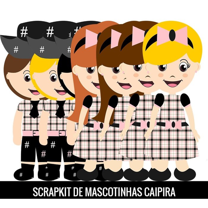 Kertas Cliparts - de Mascotinhas Caipira Design (16pcs)