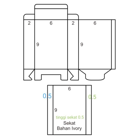 

custom box mika pesanan uk. 6 x 2 x 9 + sekat