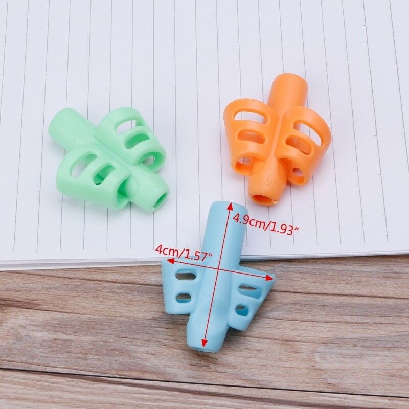 3Pcs/Set Children Writing Pencil Holder / Kids Learning Posture Correction / Silicone Pen Aid Grip Posture Correction Tool for Students