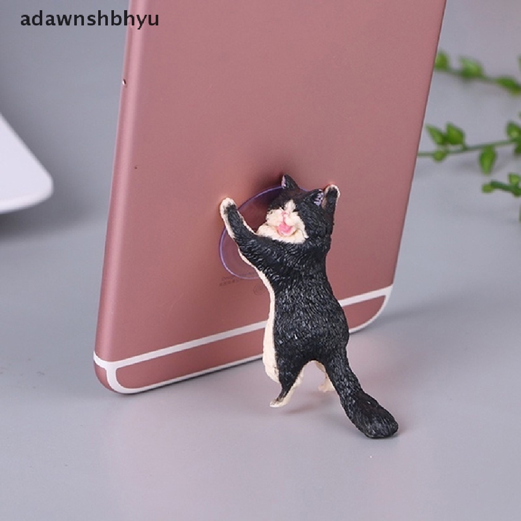 Adawnshbhyu Kucing Lucu Dudukan Ponsel Suction Cup Desktop Stand Tablet Stent Kitten Hadiah