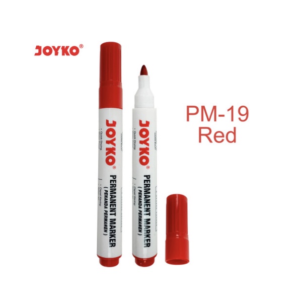 

Joyko Permanent Marker Spidol Permanen Round Tip - Red