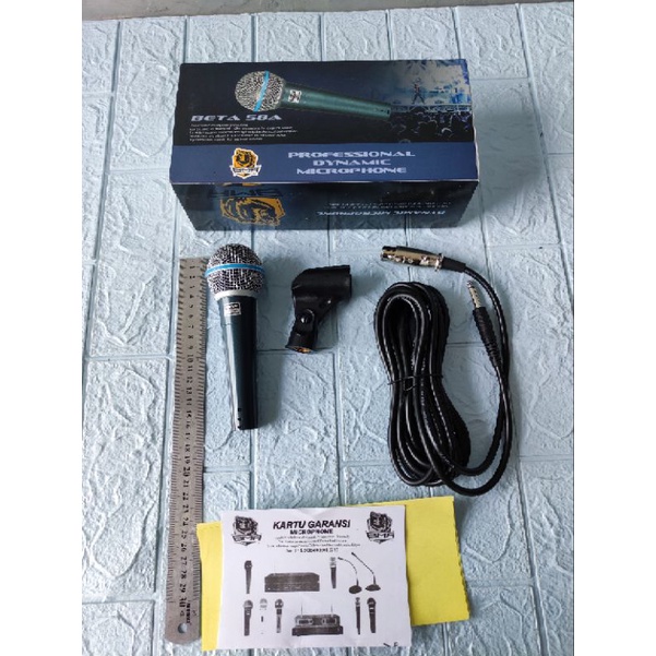 Mic Dynamic BMA BETA58A Beta 58A Beta 58 Beta58 Non Switch Tanpa Saklar Mik Vokal Kabel BETA-58 Micr