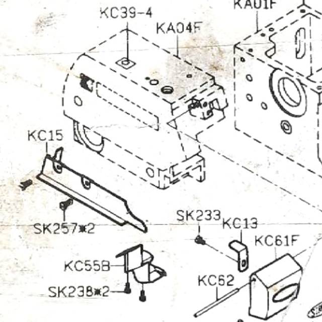 Baut SK257 Original / Asli Siruba Mesin Jahit Obras