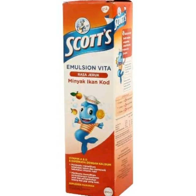 Jual Scott emulsion syrup rasa jeruk 200 | Shopee Indonesia