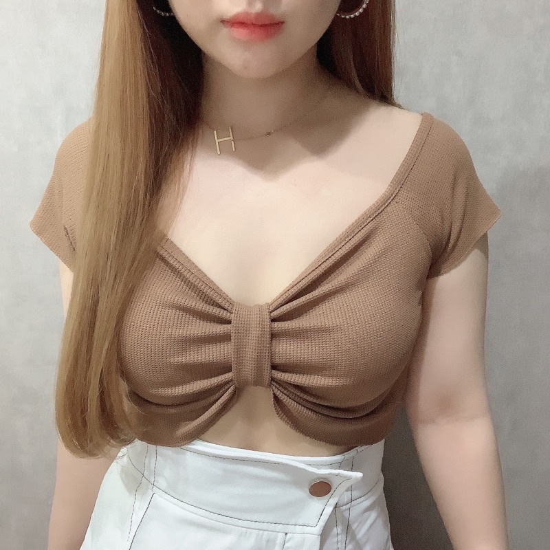 Bowie Summer Crop Top | Atasan Wanita Korean Fashion | Maimon Grosir