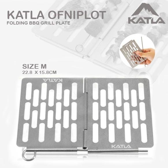 Premium Product Katla Ofniplot M Plat Panggangan Mini Grill Lipat Tungku Kompor Kayu - Paling Dicari