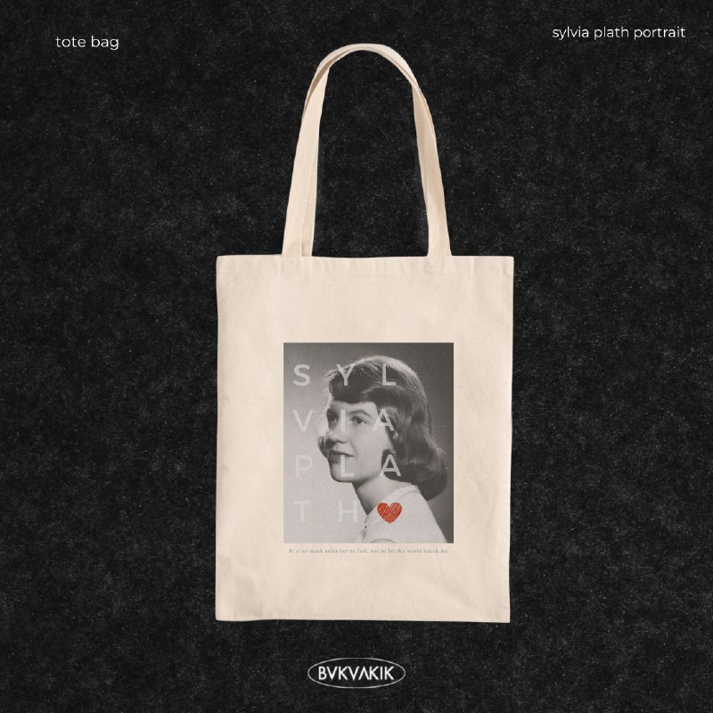 Tote Bag Sylvia Plath Portrait