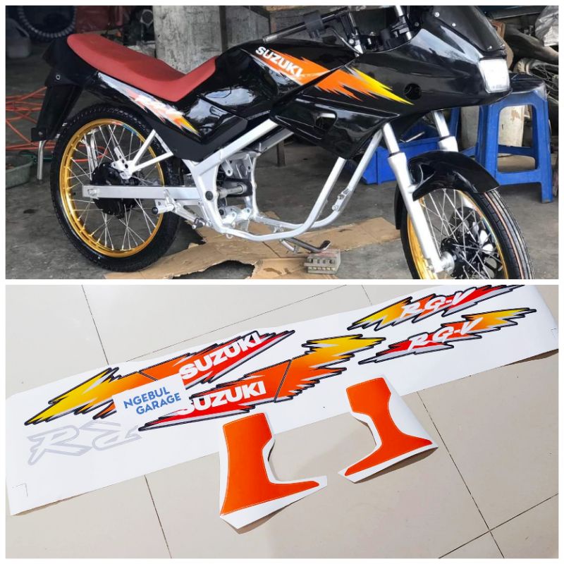Stiker RGR 150 Sprinter Motif RGV Thailand Copy Striping SUZUKI Limited Bahan Tebal
