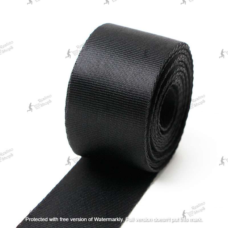 WEBBING NYLON / TALI BISBAN 4CM - WARNA HITAM