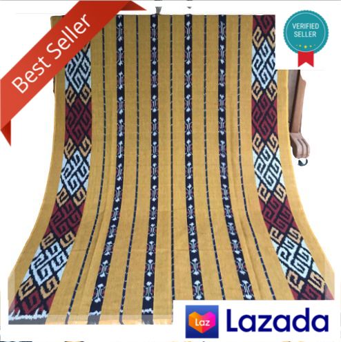 Kain Tenun BLANKET Motif Varian warna Kuning Ready Stock Bahan Baju Tenun