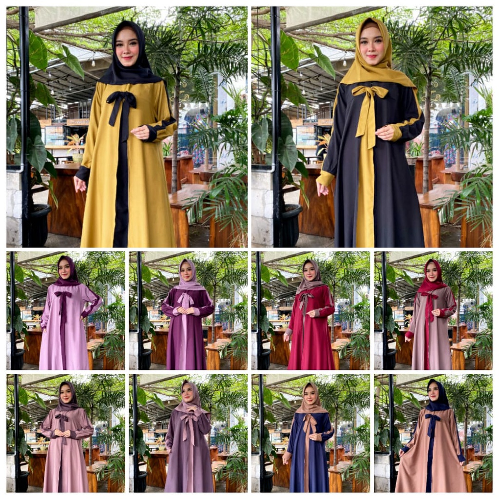 Dress Shanum Viola dan KANIA amelia itycrepe ori brand wanita busana muslim remaja terbaru cod grosir termurah