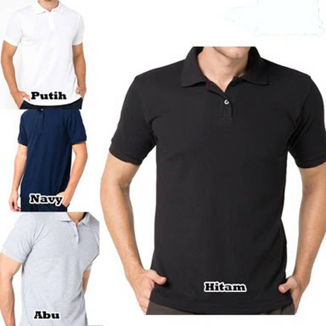 Kaos polos polo shirt.kaos kerah.kaos casual pria