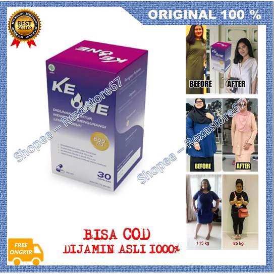 [BISA COD] Ke One Obat Herbal Alami Suplemen Penurun Berat Badan Ampuh 100% ORIGINAL BPOM