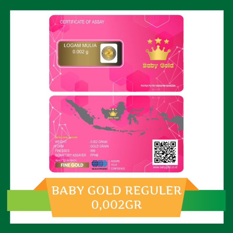 Baby Gold 0,002gr emas 24k