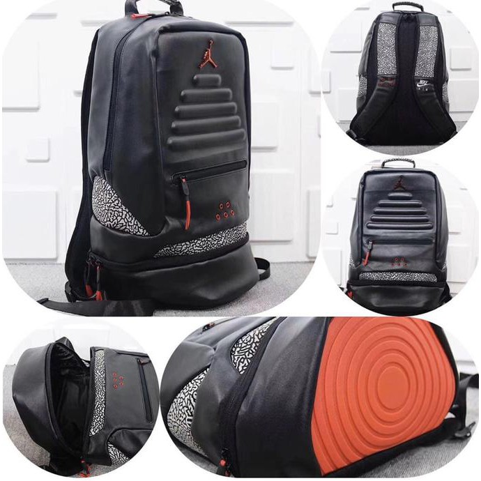 Backpack Air jordan 3 Black Cement + tas jordan + tas ransel
