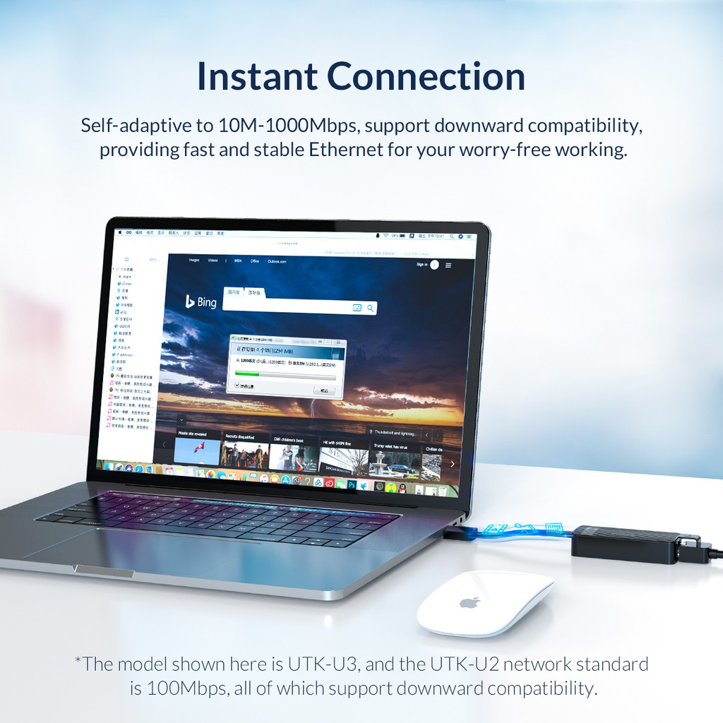 USB 3.0 to Ethernet LAN Rj45 Orico Adapter gigabit 1000Mbps UTK-U3