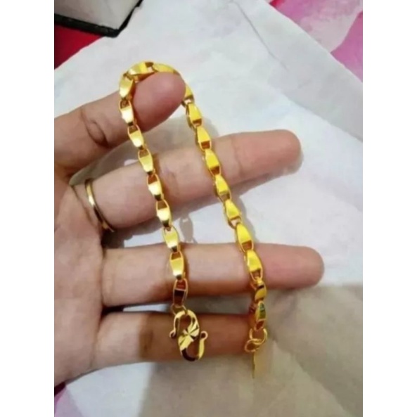 Gelang Tangan Padi Dewasa Lapis Emas 24K Anti Karat