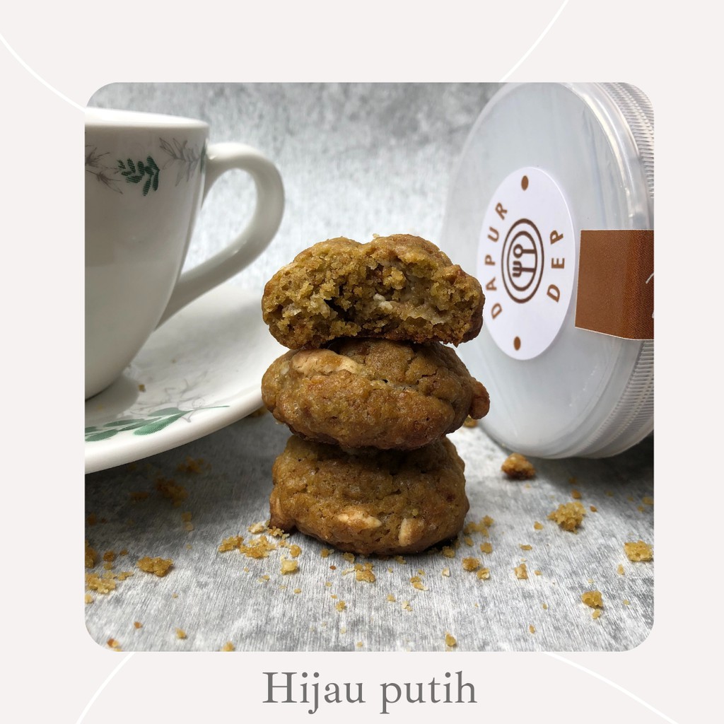 

Kue kering Matcha/Greentea (Hijau Putih)