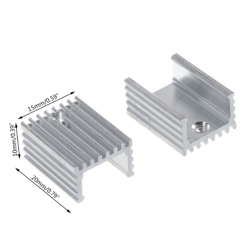 Bt 10pcs 20x15x10MM Aluminium TO-220 Heatsink Ke 220 Heat Sink Transistor Radiator TO220 Pendingin Cooling Pad