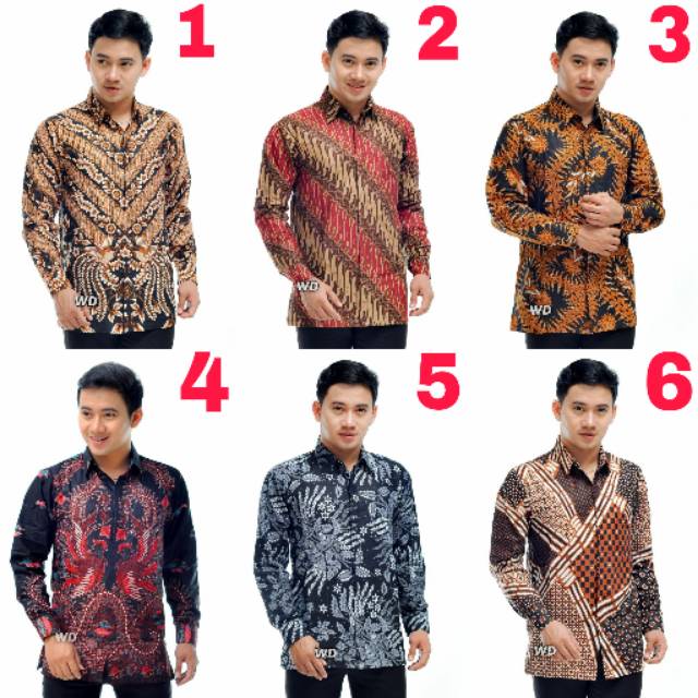 Kemeja Batik Lengan Panjang 006 Risna Batik Hrb046 Belanja Batik Beli Batik Modern Padi Seno Sogan