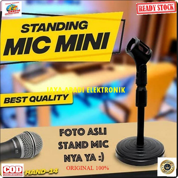 G107 Original stand mic standing mik kaki bulat karaoke holder microphone bundar TABLE tempat meja gantungan mikrophone studio sound pro audio pegangan TRIPOT penopang asli G107  BISA SEGALA JENIS MIC  TABLE STANDDING MICROPHONE  KUAT DAN BAGUS  tinggi 25