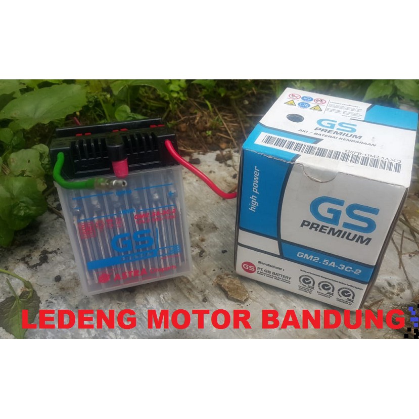 Aki GS Astra Basah GM2.5A-3C-2 Motor GL Pro GL Max Accu 12v 2.5a