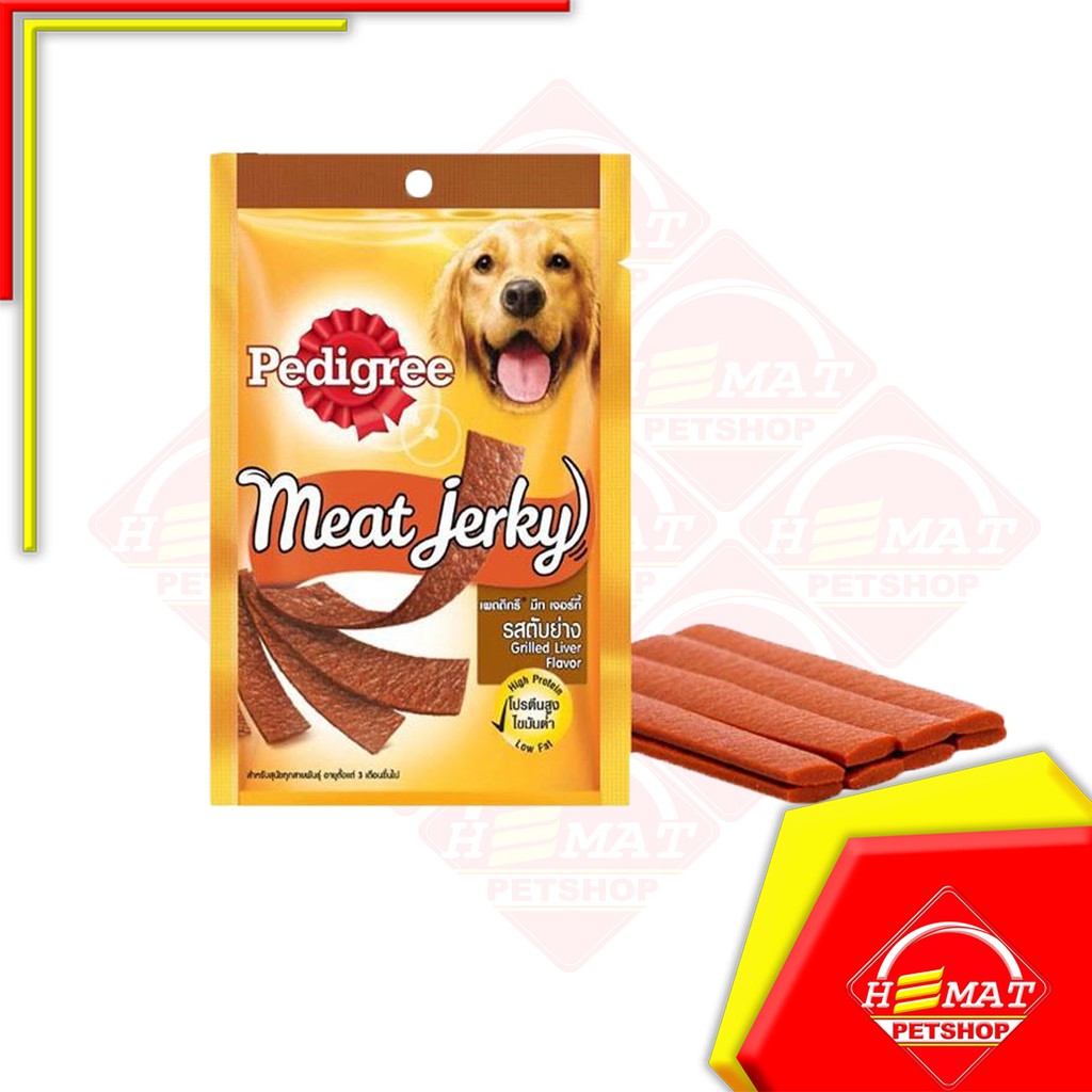 Pedigree Meat Jerky Grilled Liver Treats 80 gram / Makanan Anjing Strip 80gram