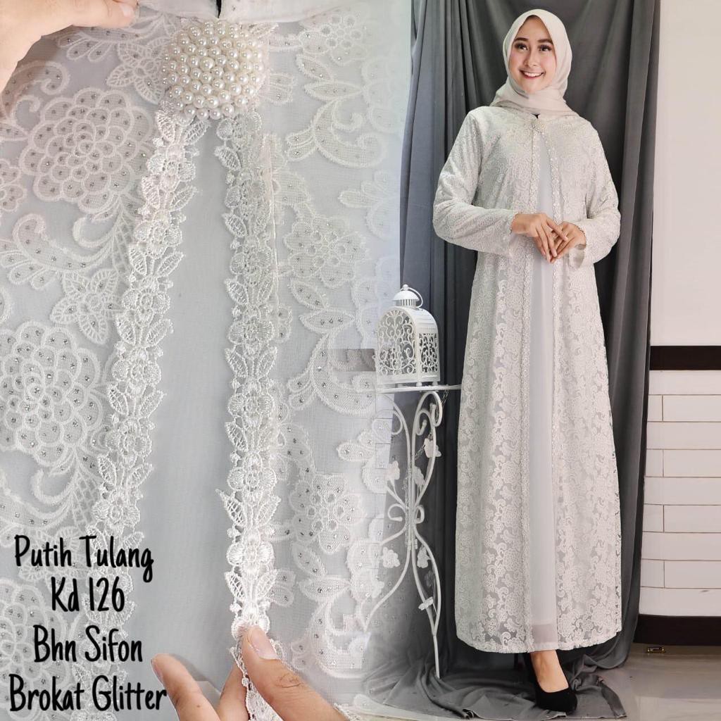 35+ Ide Gamis Brokat Warna Putih Tulang