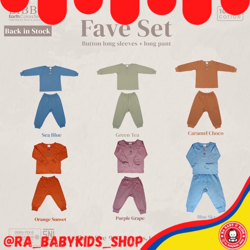 SETELAN LIBBY EARTH SERIES PANJANG Fave set libby polos