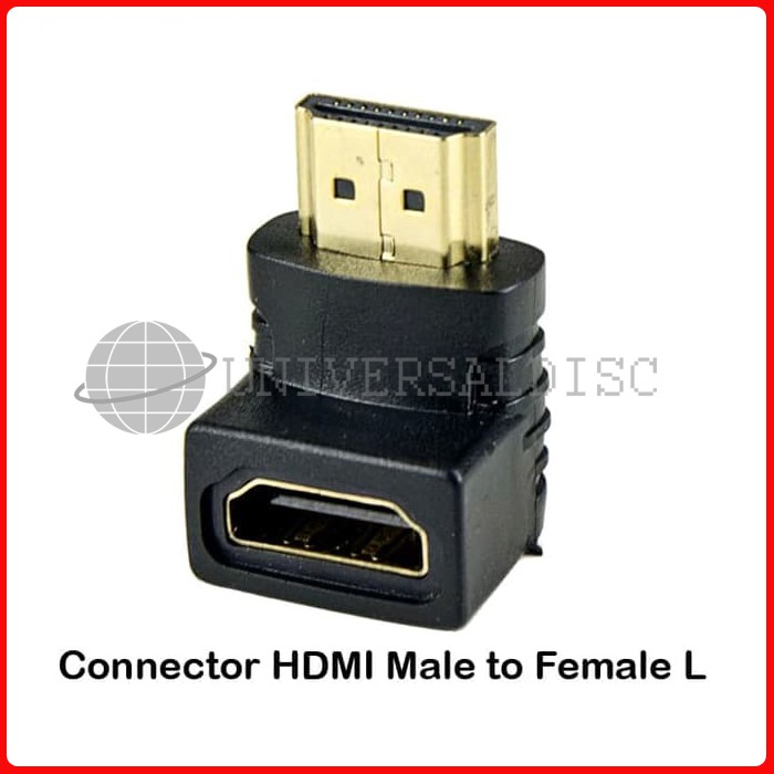 Connector HDMI Male to Female L Shape