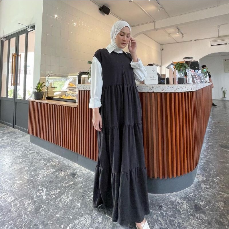 BASIC INNER SLEEVELESS DRESS DALEMAN GAMIS FLARE INNER BLAZER BUMIL BUSUI FRIENDLY PANJANG HOME DRESS