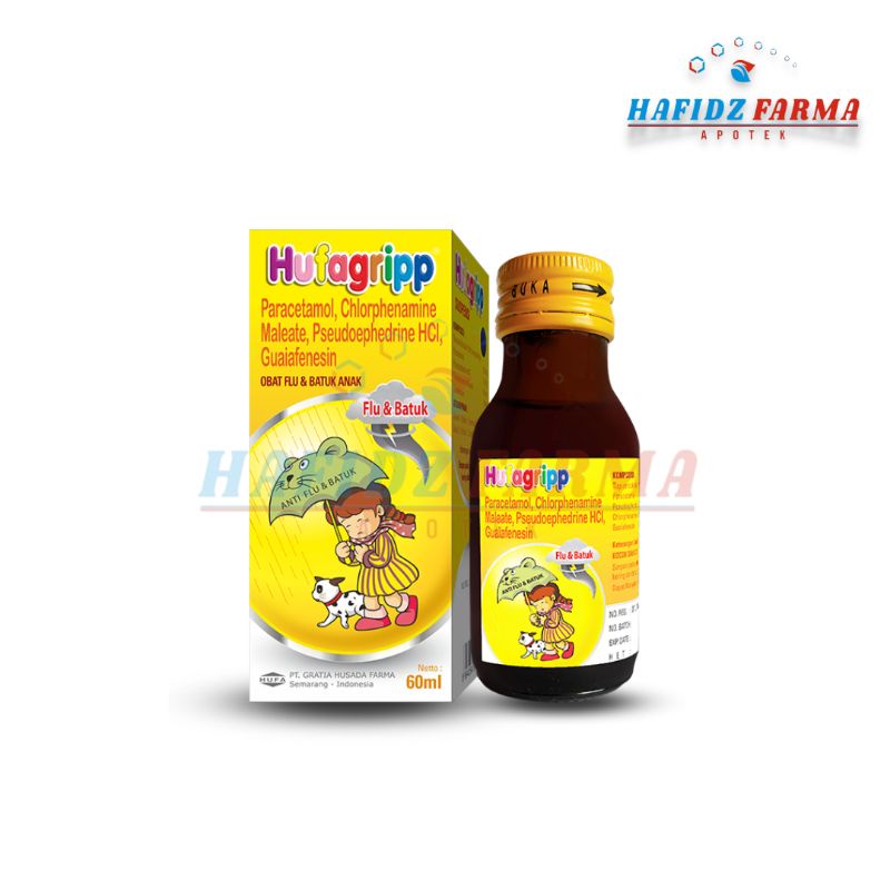 Jual Hufagrip Kuning Obat Flu Dan Batuk Anak 60 mL/Obat flu anak/Obat