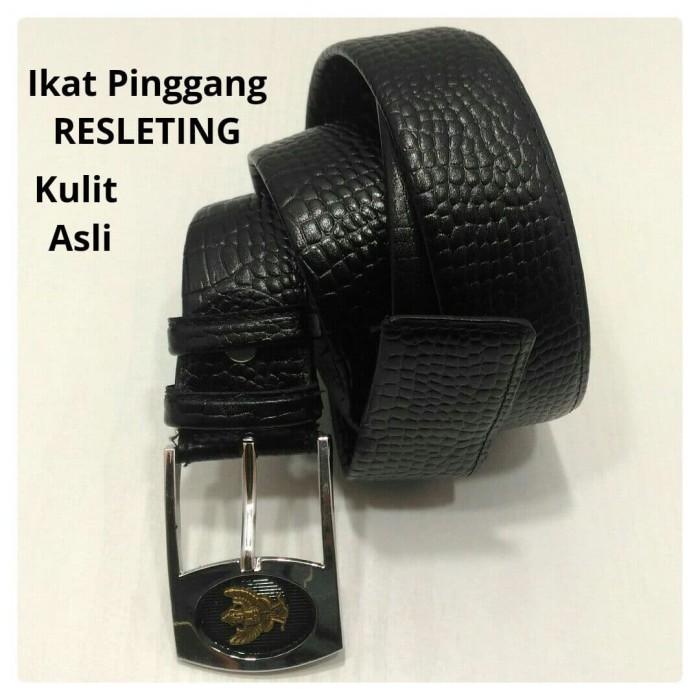 Ikat Pinggang Resleting Kulit Asli